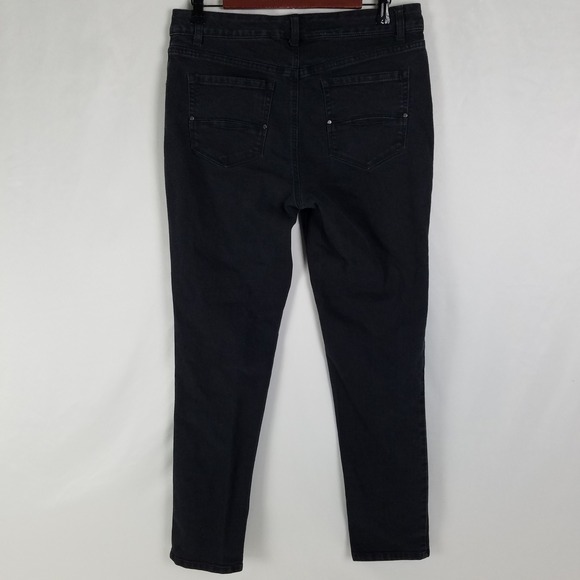 Bandolino Mandie Slim Straight Black Jeans Womens Size 8 Denim Pants Mid Rise - Picture 2 of 10